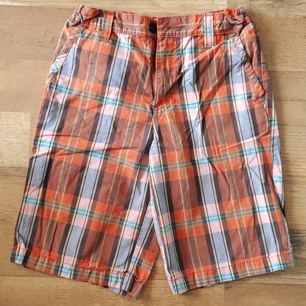 Old Navy Orange Boys Plaid Shorts Size 12